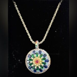 NEW!  PHARAOUN by Sergio Andres Chakra Mandala Cocktail Necklace